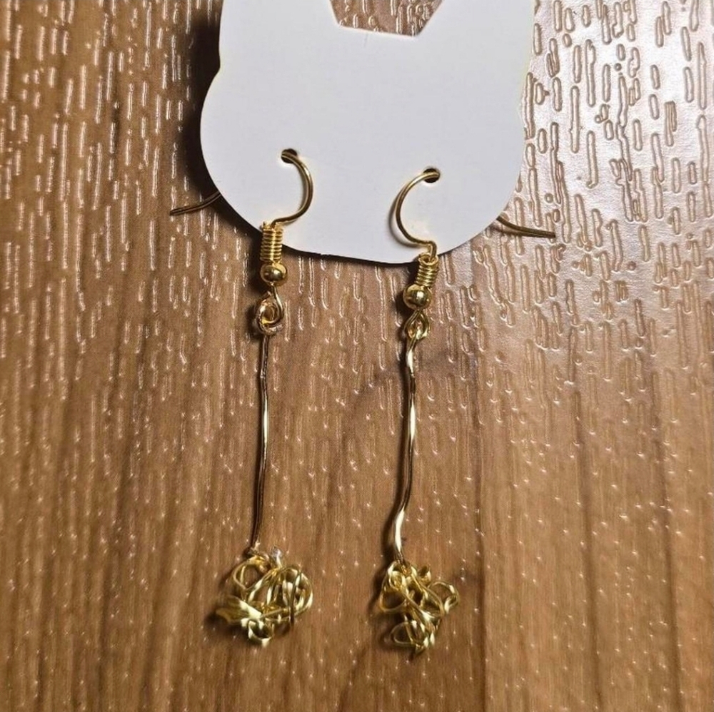 Recycled Wire Squiggle Earrings